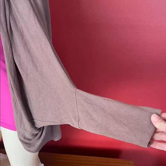 EUC Women's unique Taupe Open Front cardigan - Picture 7 of 13